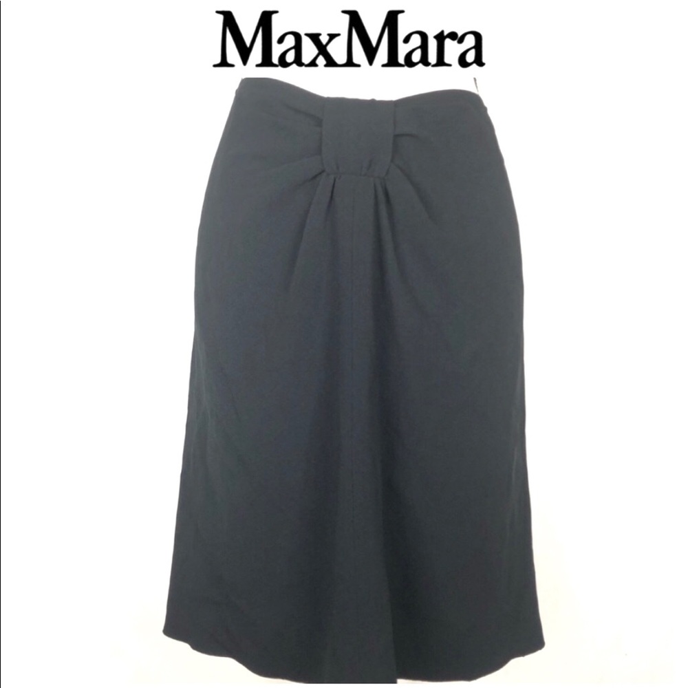 MaxMara front drape asymmetrical hem skirt size 6